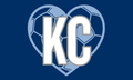 Blue KC Soccer Heart Flag — Premium Nylon KC Flag