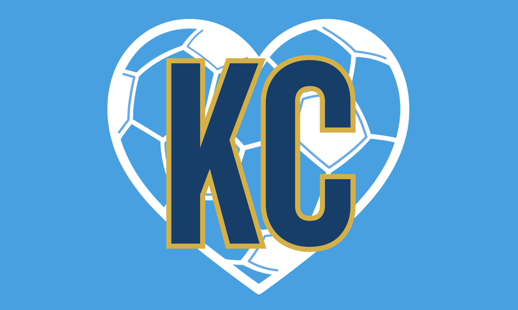 Argentina KC Soccer Heart Flag