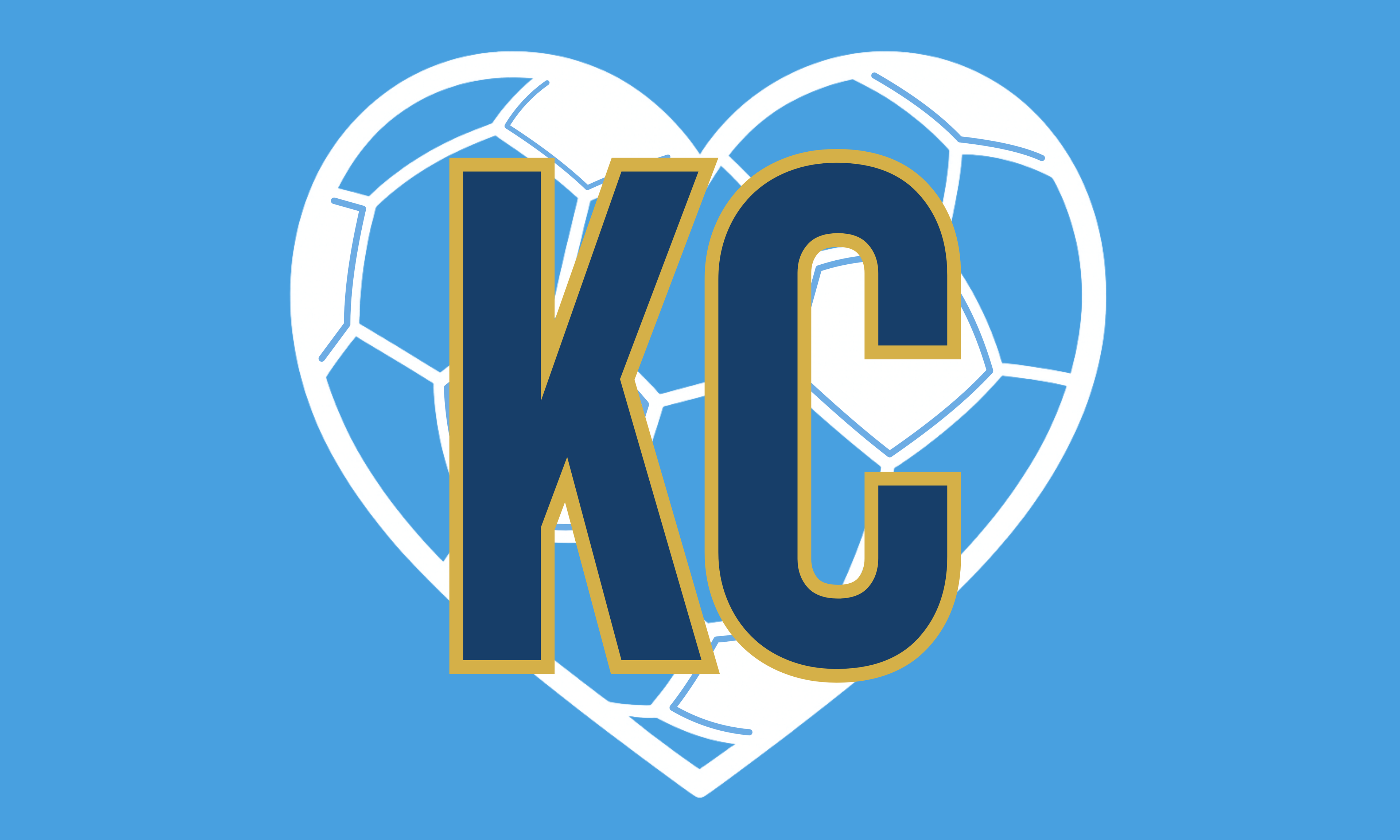 Argentina KC Soccer Heart Flag