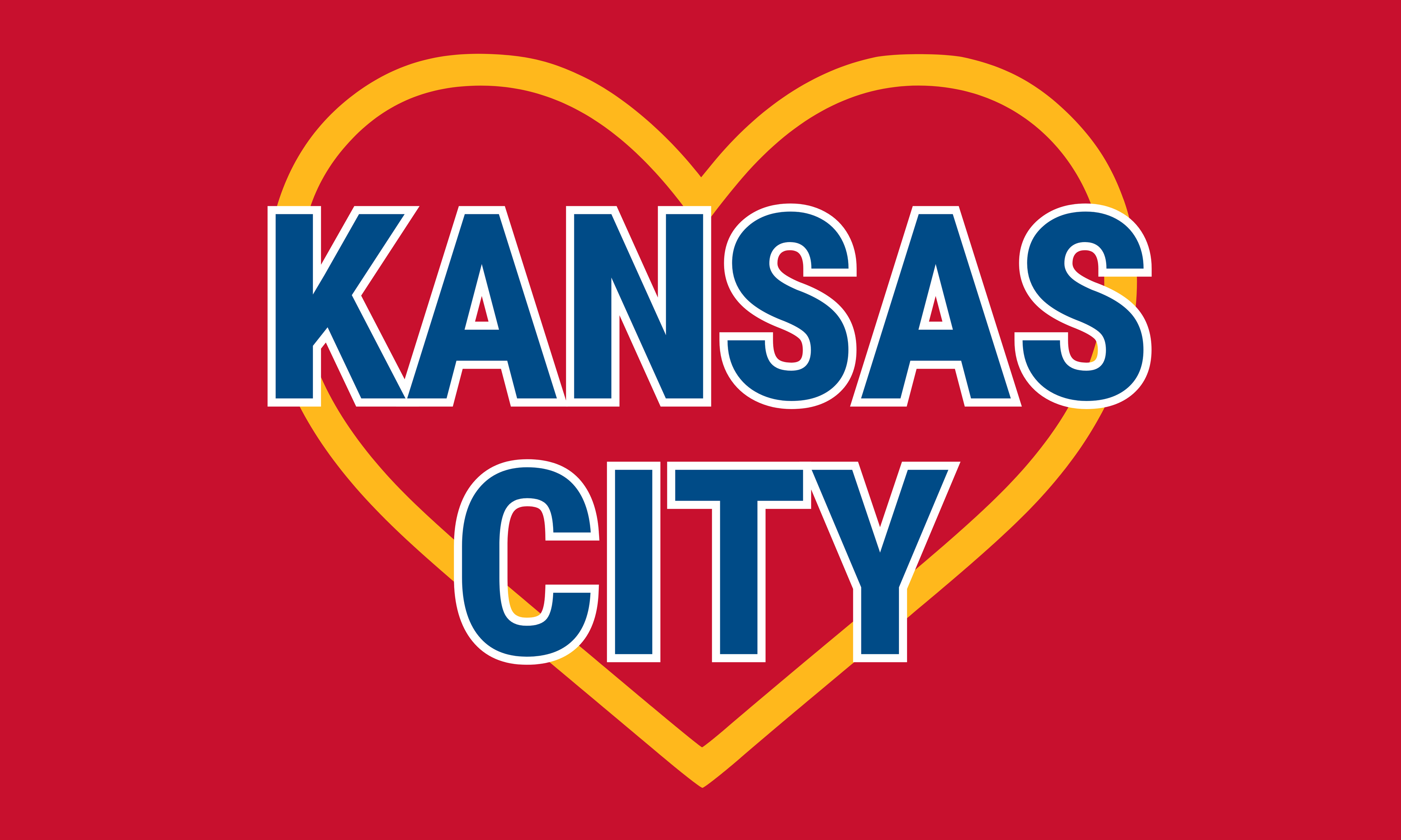 Kansas City Golden Heart Flag — Premium Nylon KC Flag