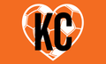 Netherlands KC Soccer Heart Flag