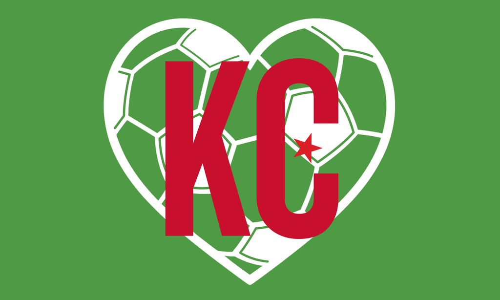 Algeria KC Soccer Heart Flag