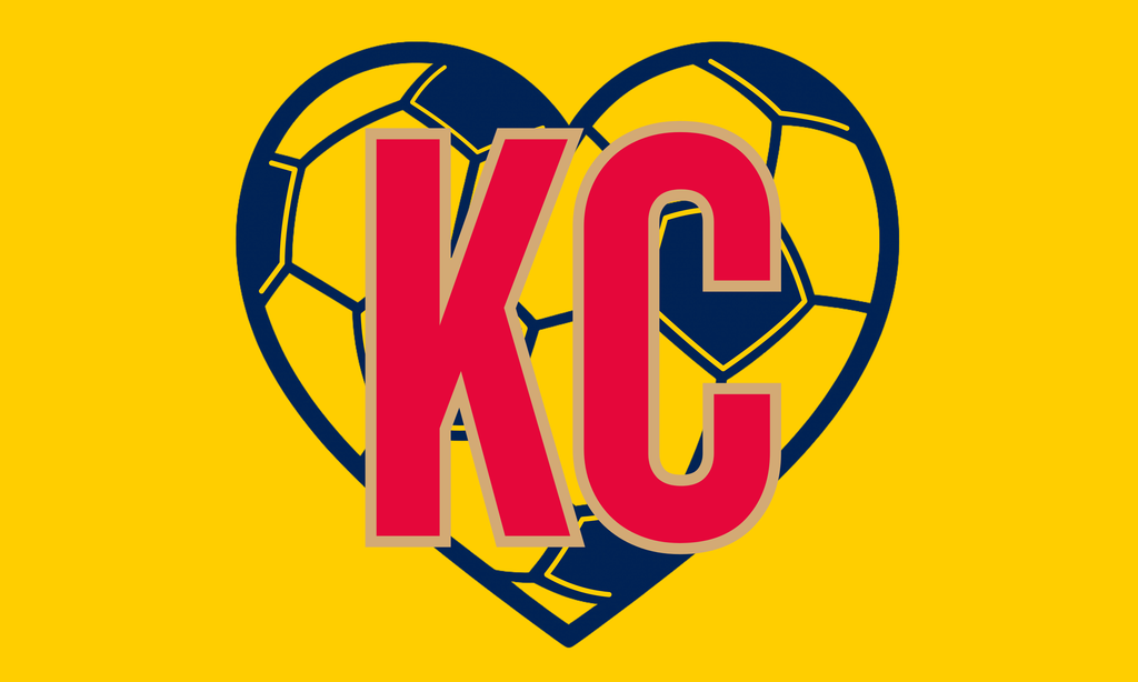 Ecuador KC Soccer Heart Flag