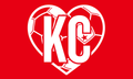 Tunisia KC Soccer Heart Flag