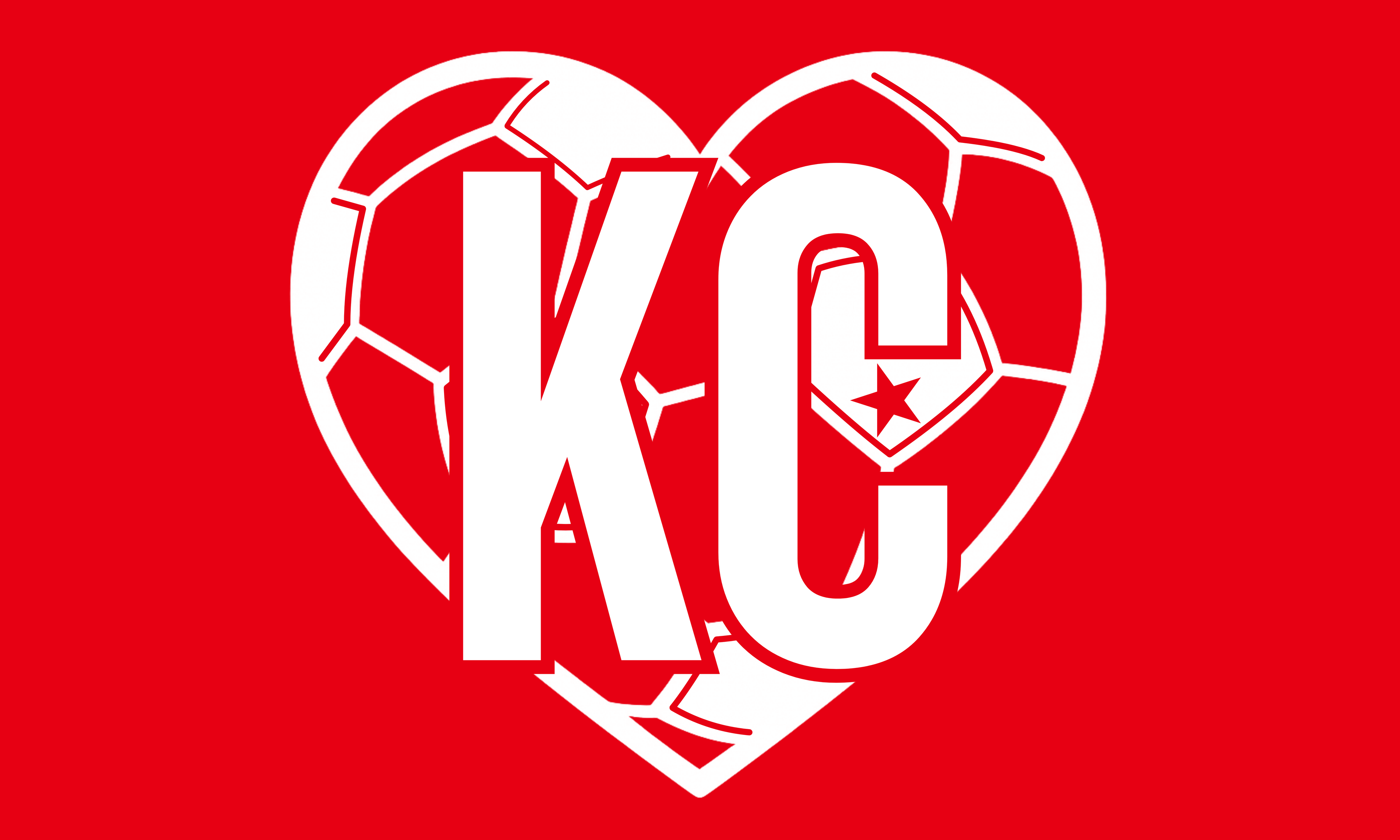 Tunisia KC Soccer Heart Flag