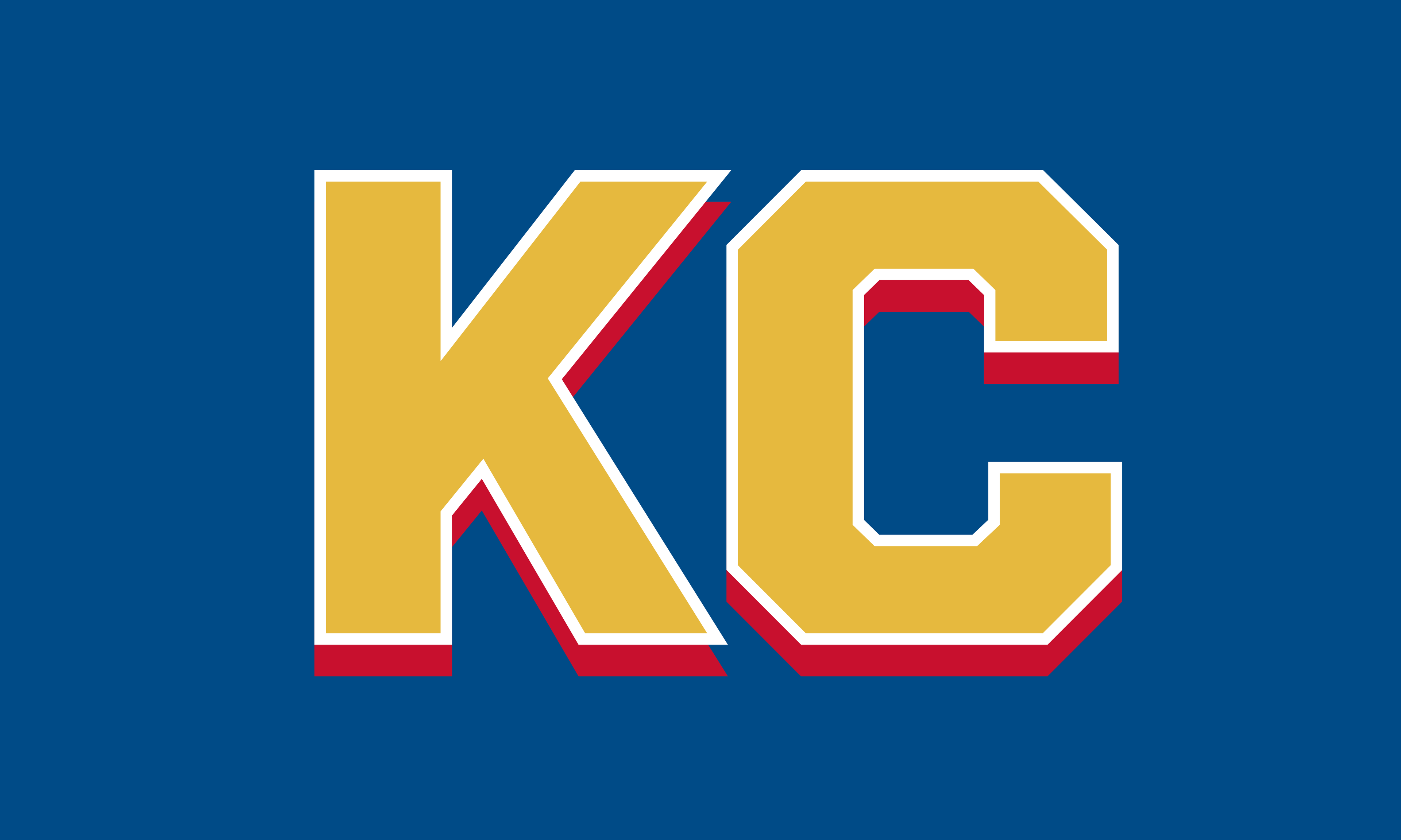Golden Block Blue KC Flag — Premium Nylon KC Flag