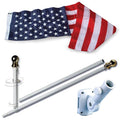 Premium Spinning Flagpole with 3 ft x 5 ft U.S. Embroidered Flag Sets