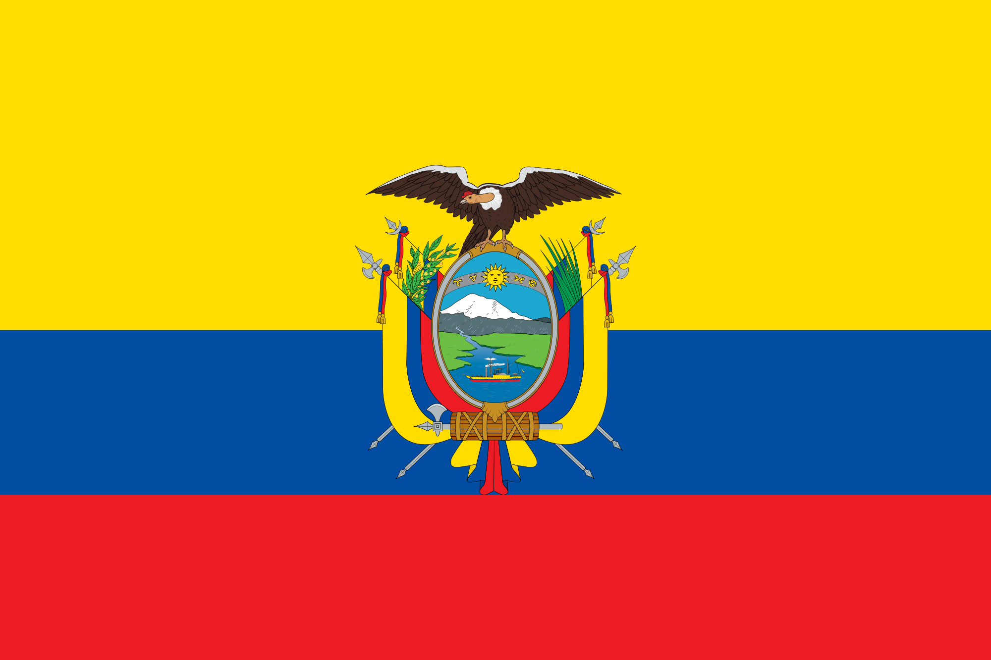 Ecuador National Flag - Premium Single-Reverse Flag