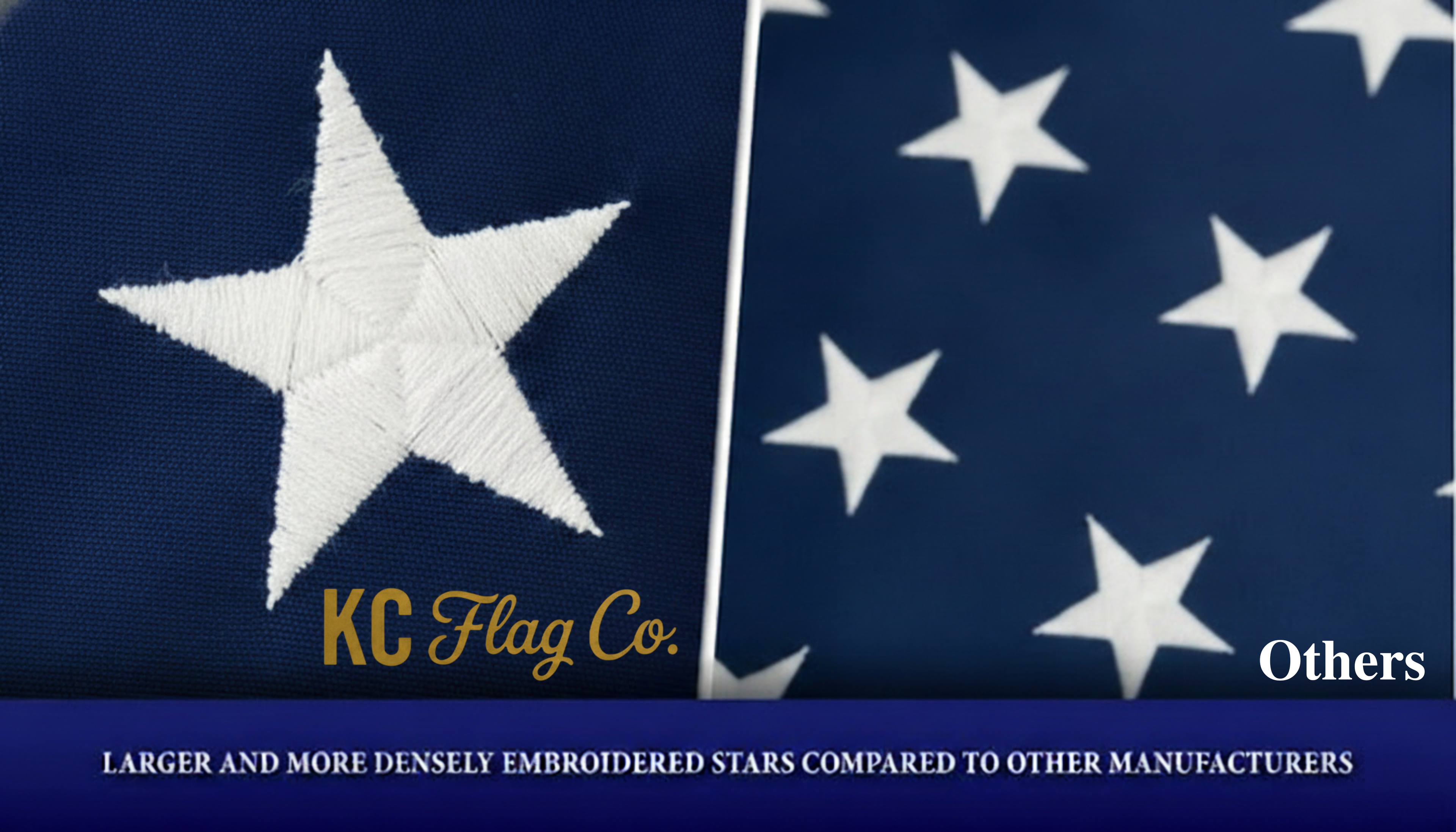 Embroidered Supreme Nylon American Flag — 18 inches x 26 inches