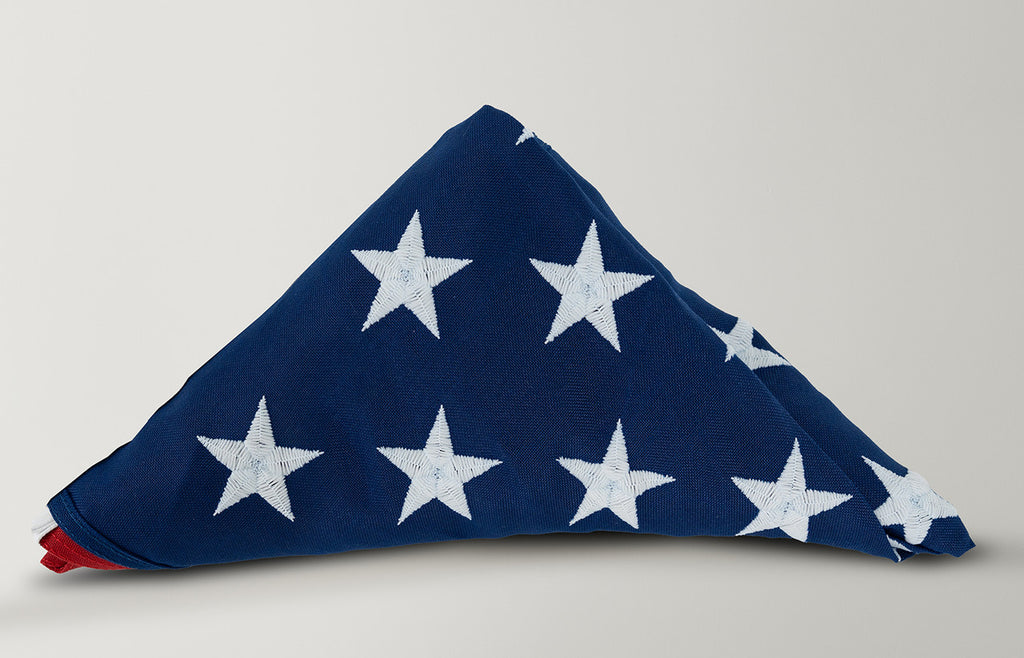 Embroidered 2-Ply Polyester American Flag — 3 ft x 5 ft
