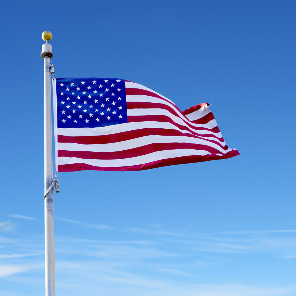 Embroidered 2-Ply Polyester American Flag — 3 ft x 5 ft