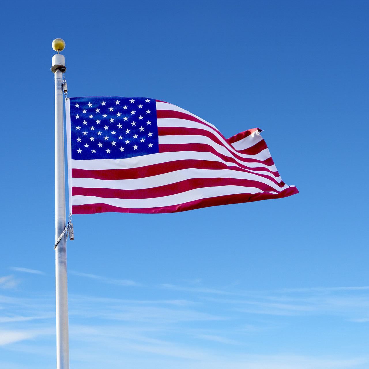 Embroidered 2-Ply Polyester American Flag — 3 ft x 5 ft