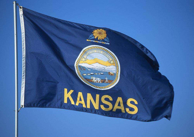 Kansas State Flag - Premium Single-Reverse Flag