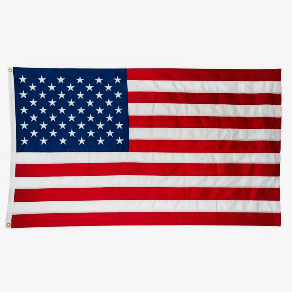 Embroidered 2-Ply Polyester American Flag — 3 ft x 5 ft