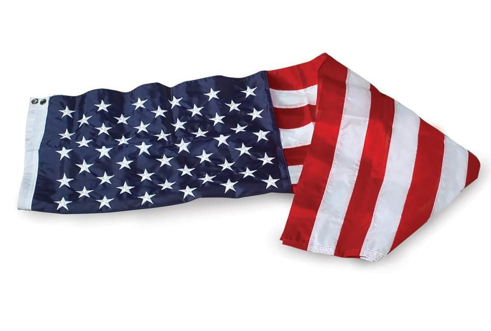 Embroidered Supreme Nylon American Flag — 18 inches x 26 inches
